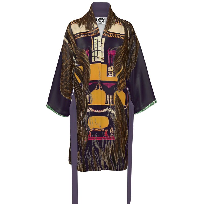 Kimono in horse house head multi