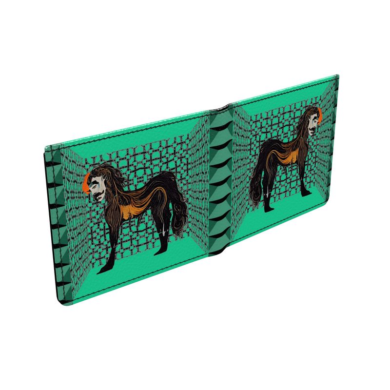 Folding Wallet in Horseman Teal Green