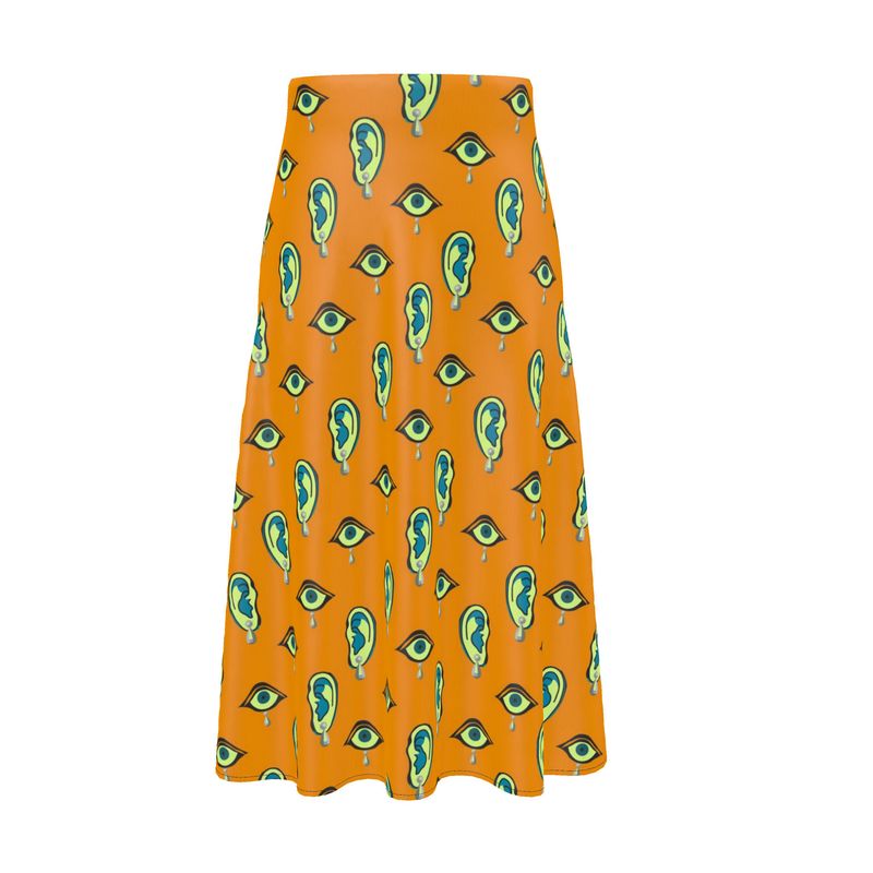 Midi Skirt in omniscient orange