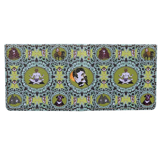 Folding Wallet in Creatures  Green