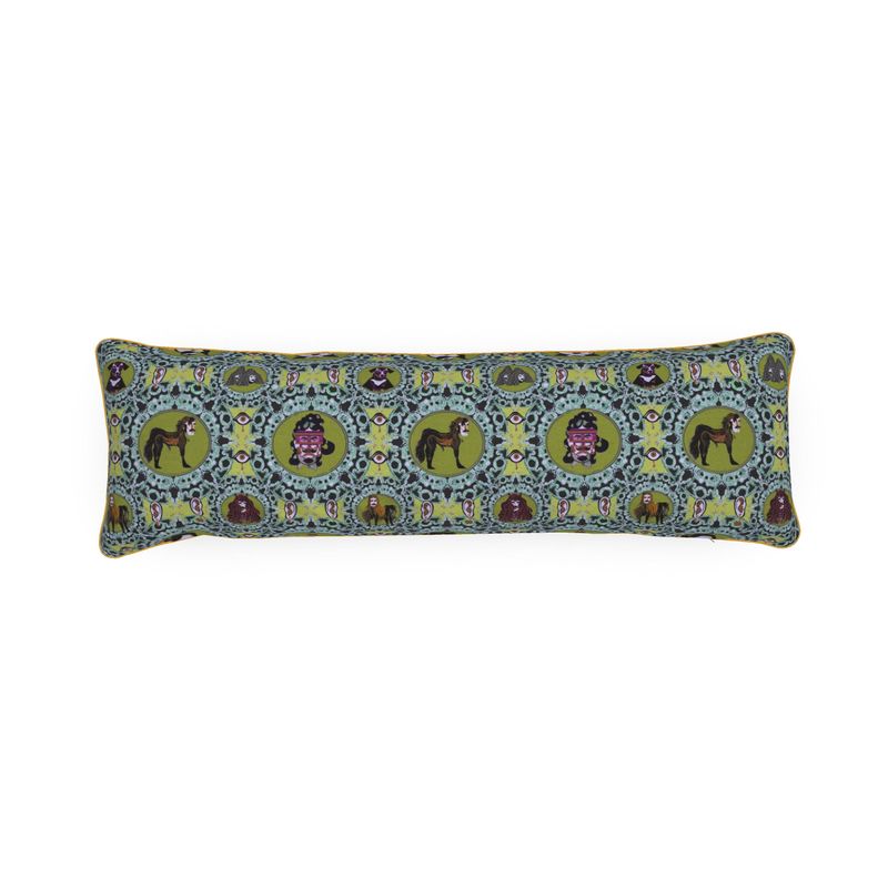 Bolster Cushion in creatures green