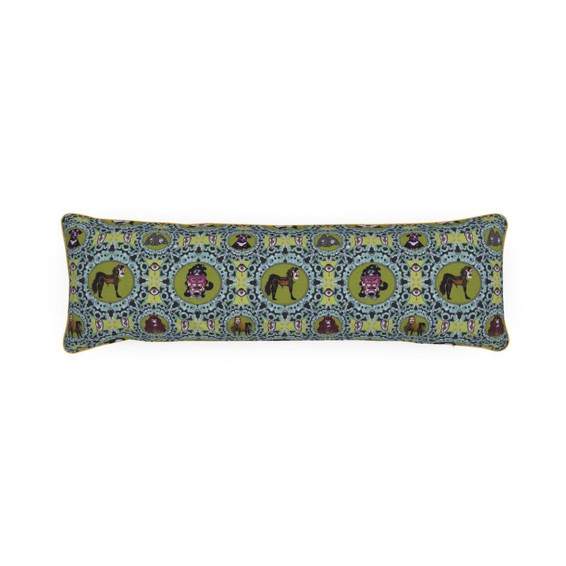 Bolster Cushion in creatures green