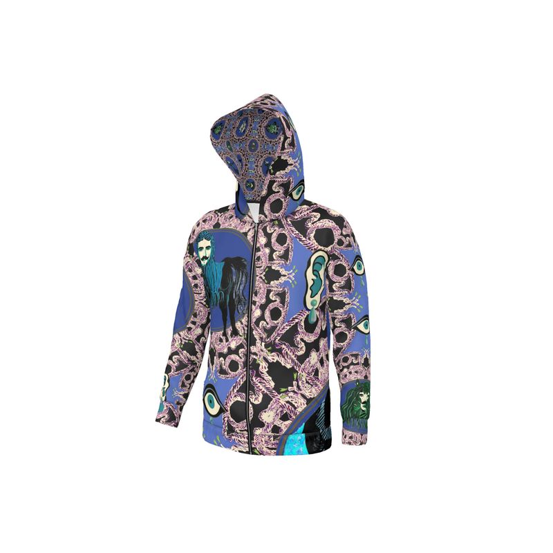 Hoodie  Jacket With Zip in creatures violet