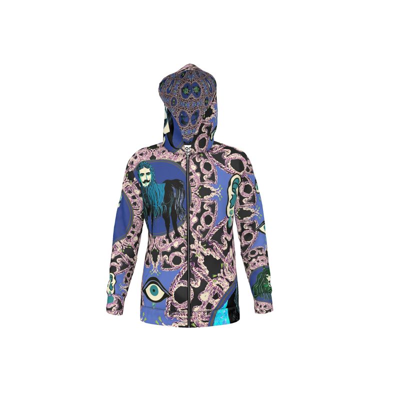 Hoodie  Jacket With Zip in creatures violet