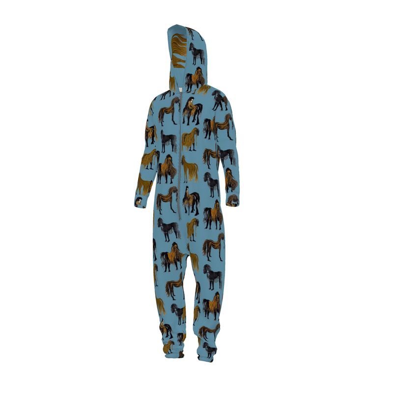 Onesie in hairy horse air force blu