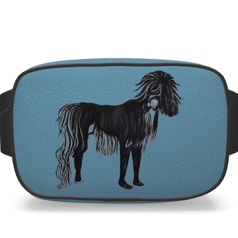 Belt Bag in hairy horse 1 air force blu