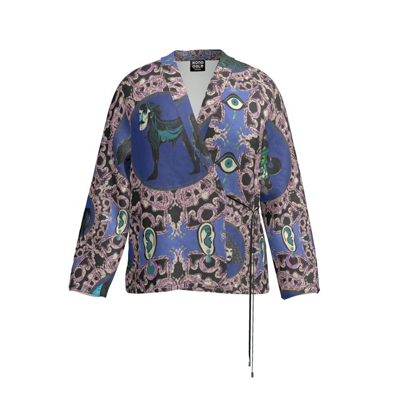 Wrap Blazer in creatures violet