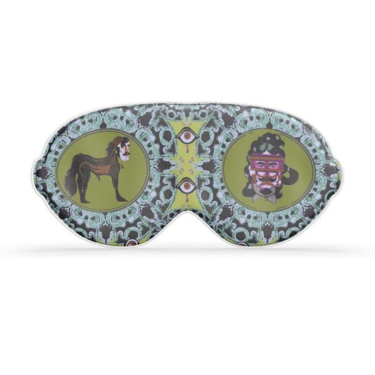 Luxury Silk Satin Sleep Mask in creatures green