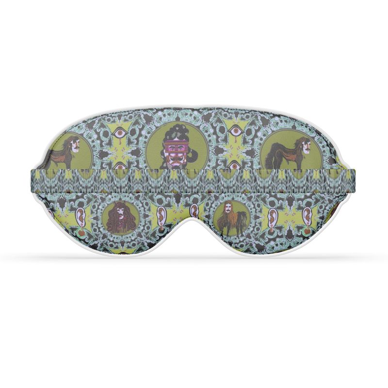 Luxury Silk Satin Sleep Mask in creatures green