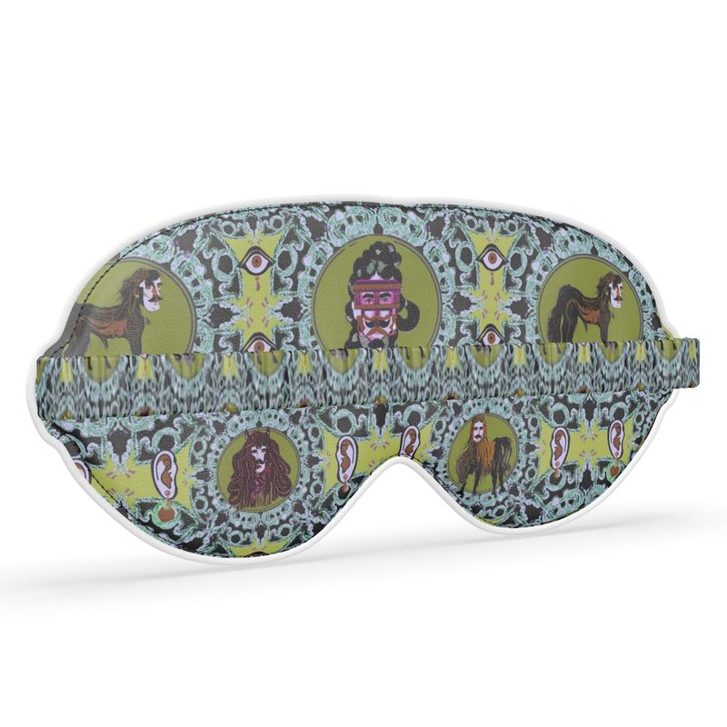 Luxury Silk Satin Sleep Mask in creatures green