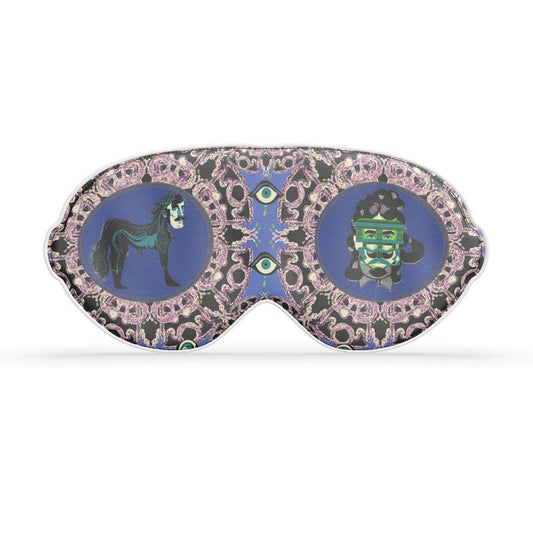 Luxury Silk Satin Sleep Mask in creatures violet