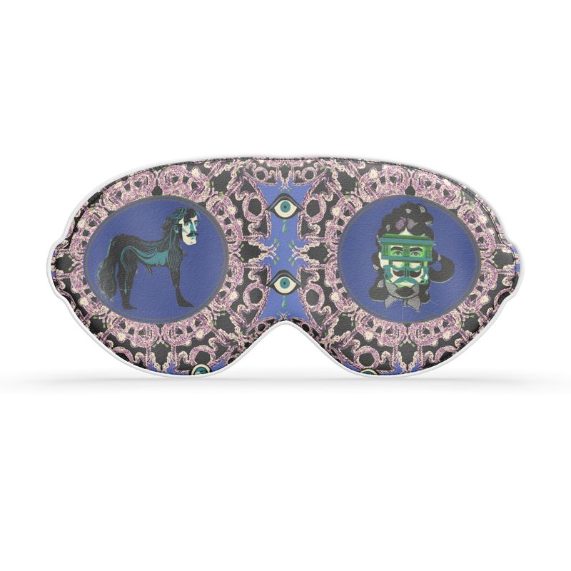 Luxury Silk Satin Sleep Mask in creatures violet