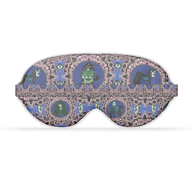 Luxury Silk Satin Sleep Mask in creatures violet