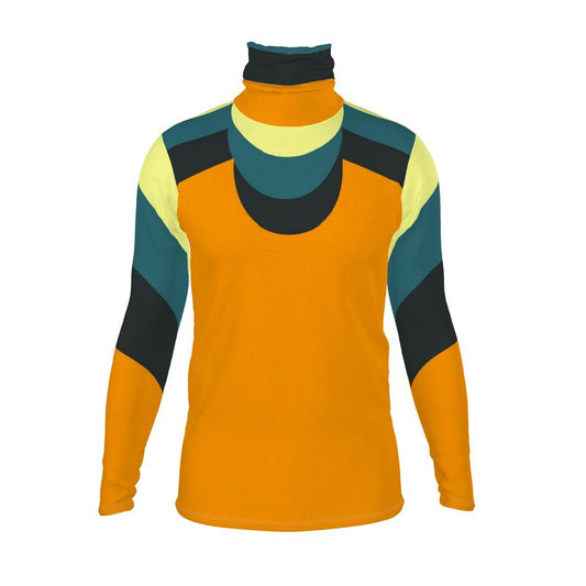 Slim Fit Roll Neck in 3D orange