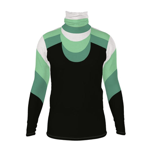 Slim Fit Roll Neck in 3D green