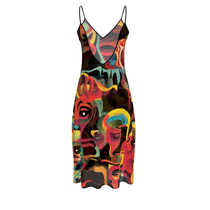 Sleeveless Midi Dress in big head 1